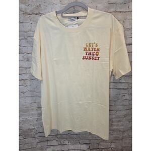 Wrenpies Mens T-Shirt Size XL Beige Sunset Unisex Shirt